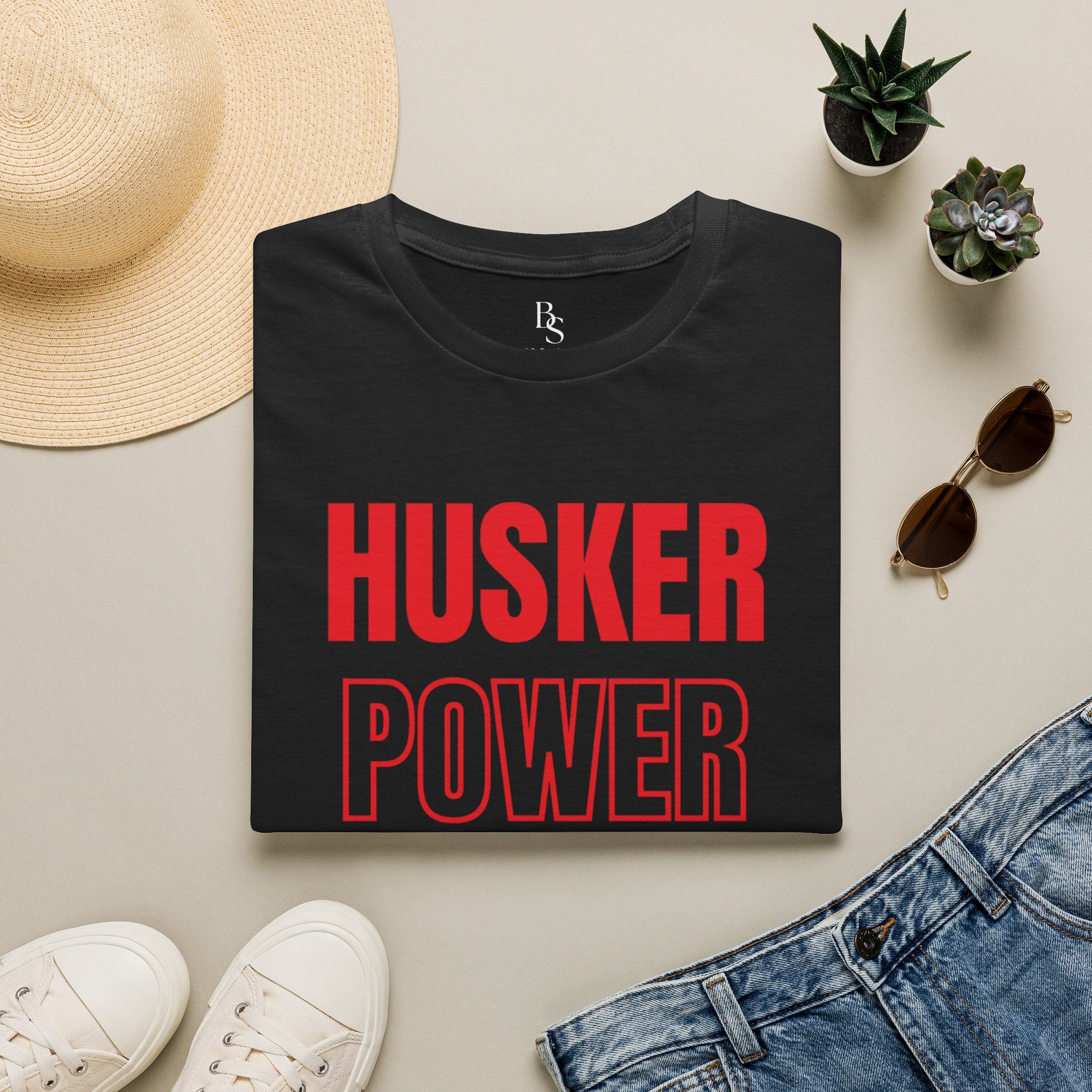Husker Power T-Shirt — Bold Red College Pride Tee