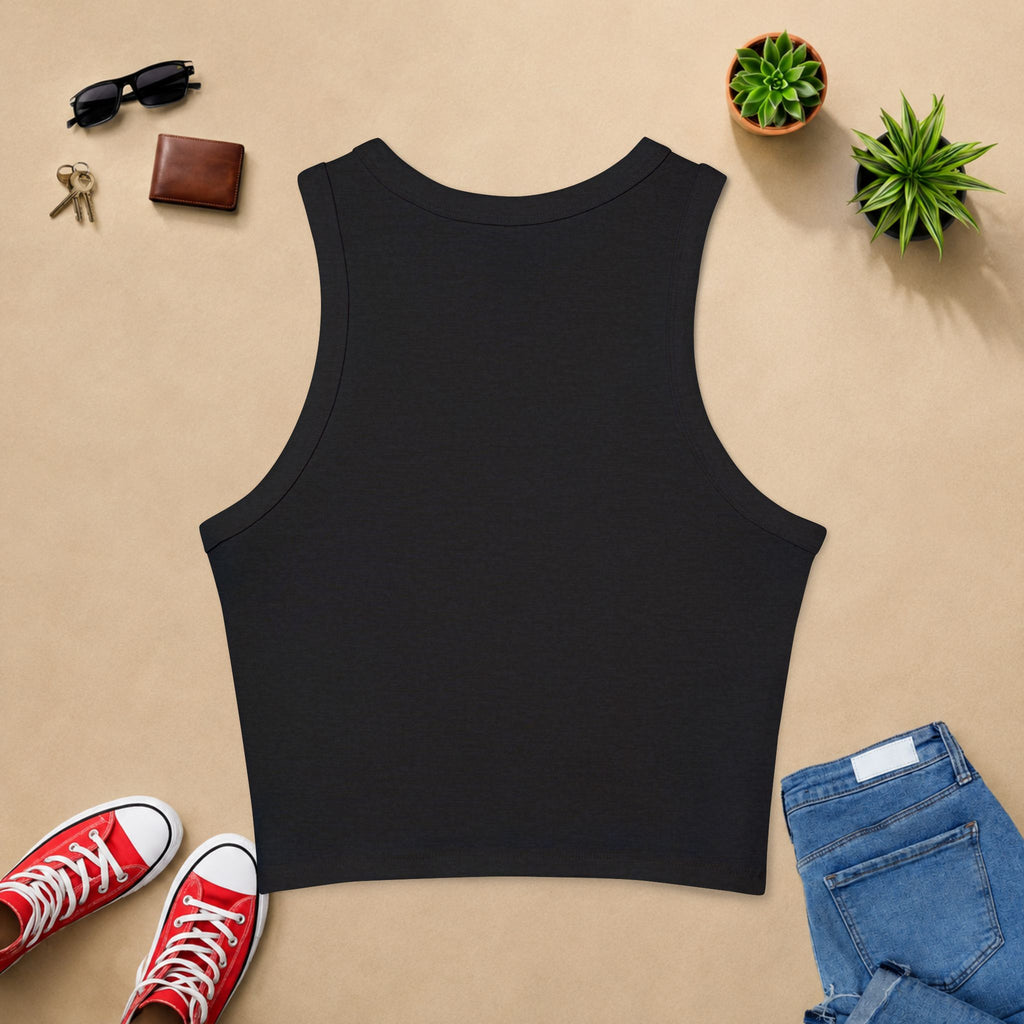 Coffee Cup Racerback Tank Top — Minimal Cute Coffee Graphic