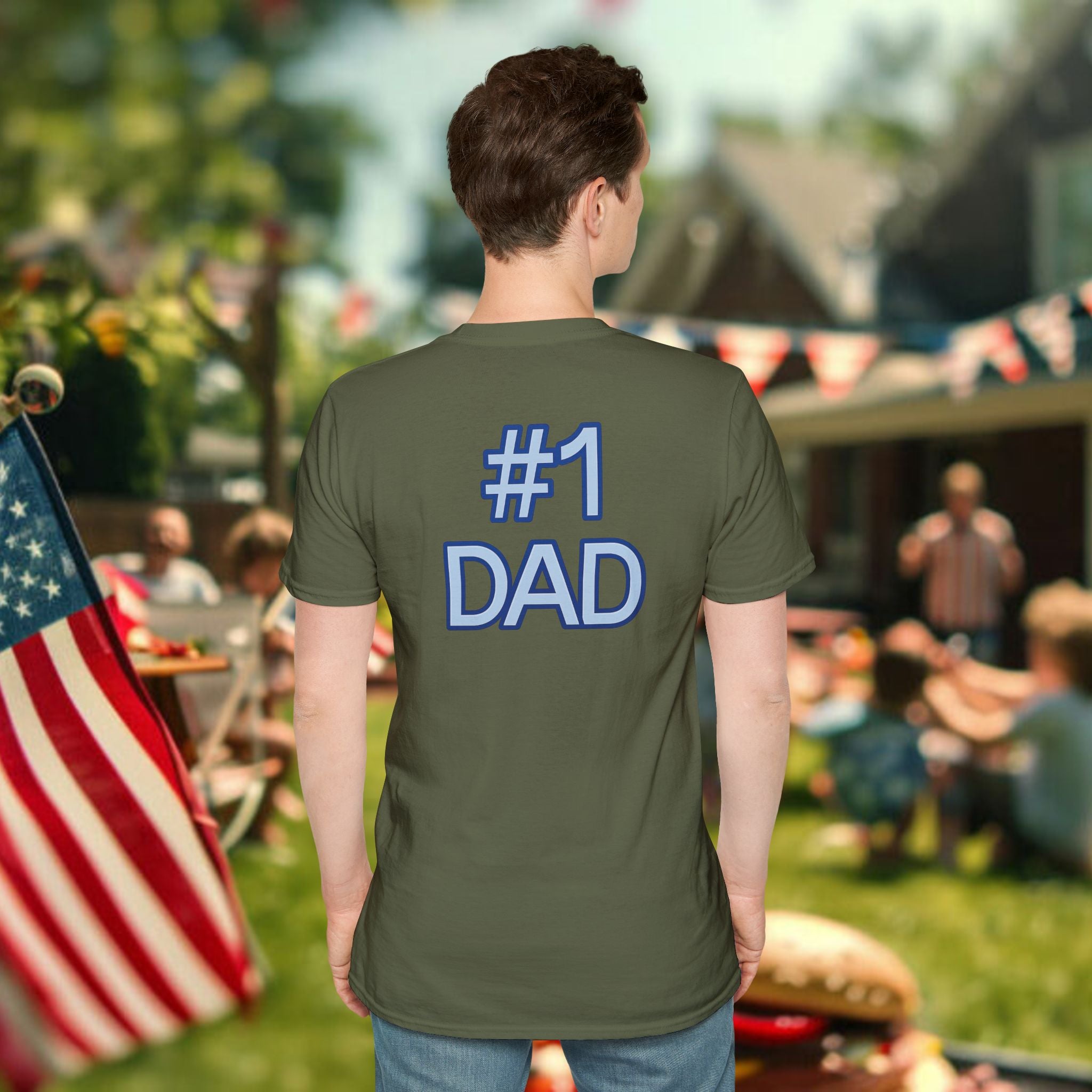 #1 Dad Badge T-Shirt – Celebrate the World's Greatest Dad