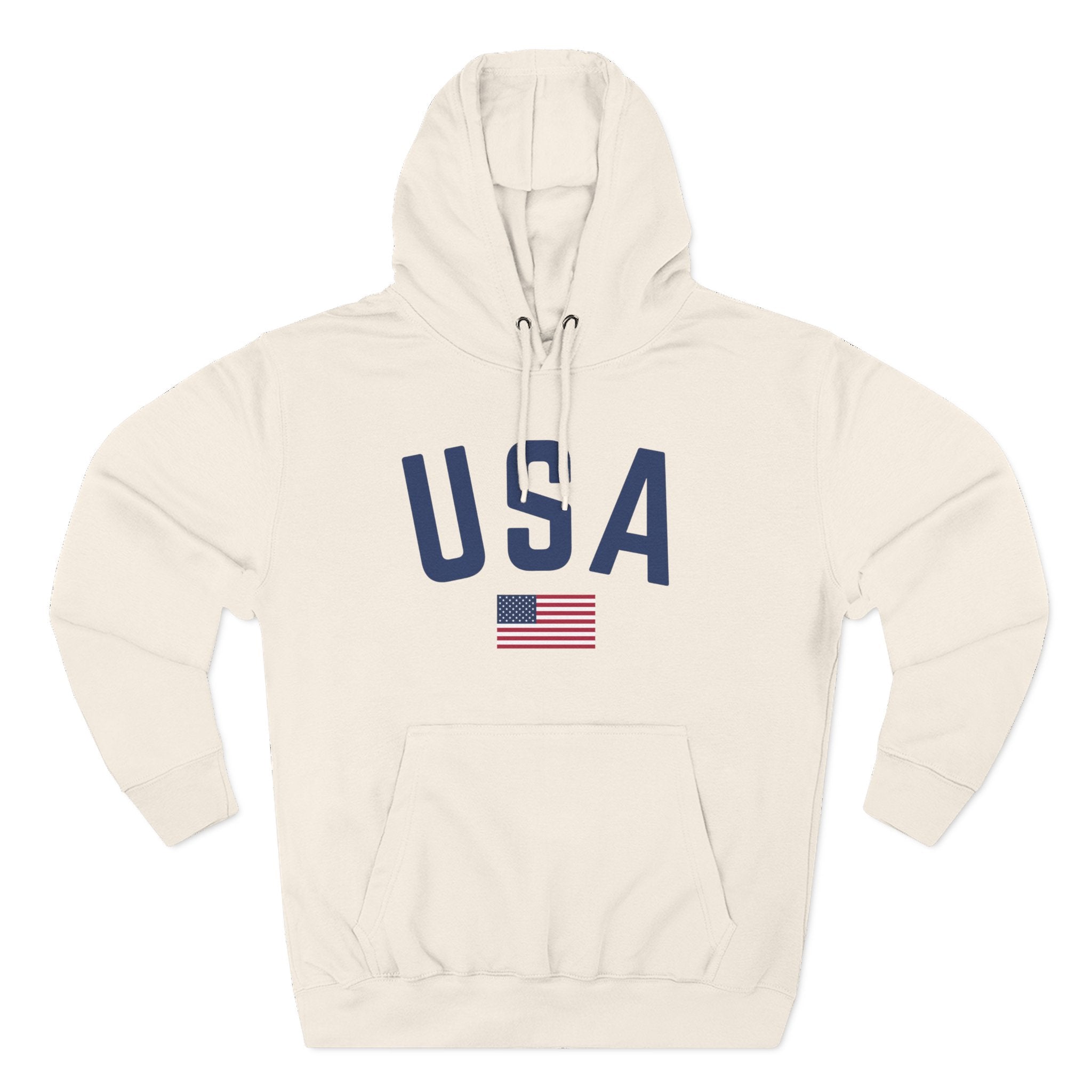USA Flag Hoodie — Patriotic American Hoodie with Small Flag