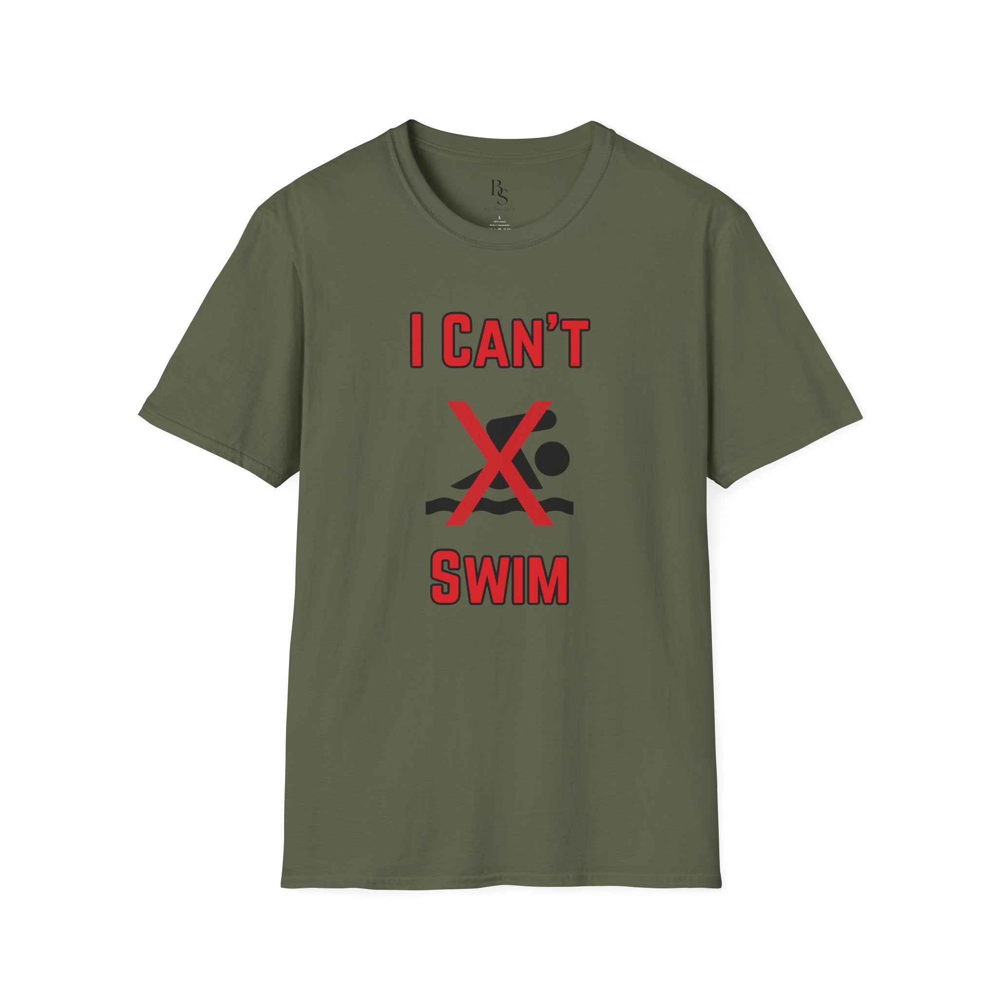 I Can't Swim T-Shirt — Funny Swim Humor Tee
