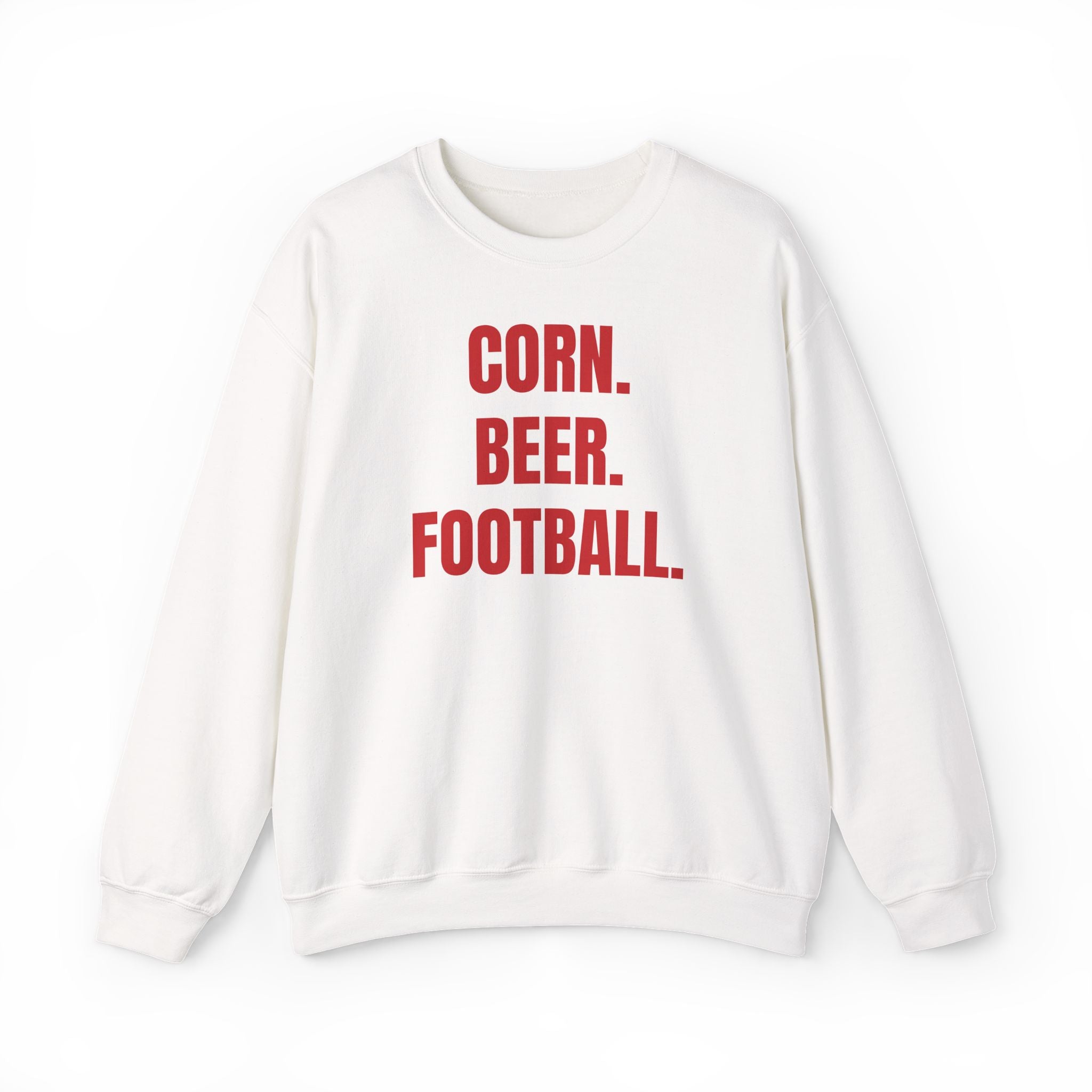 Corn. Beer. Football. Sweatshirt — Casual Game Day Crewneck