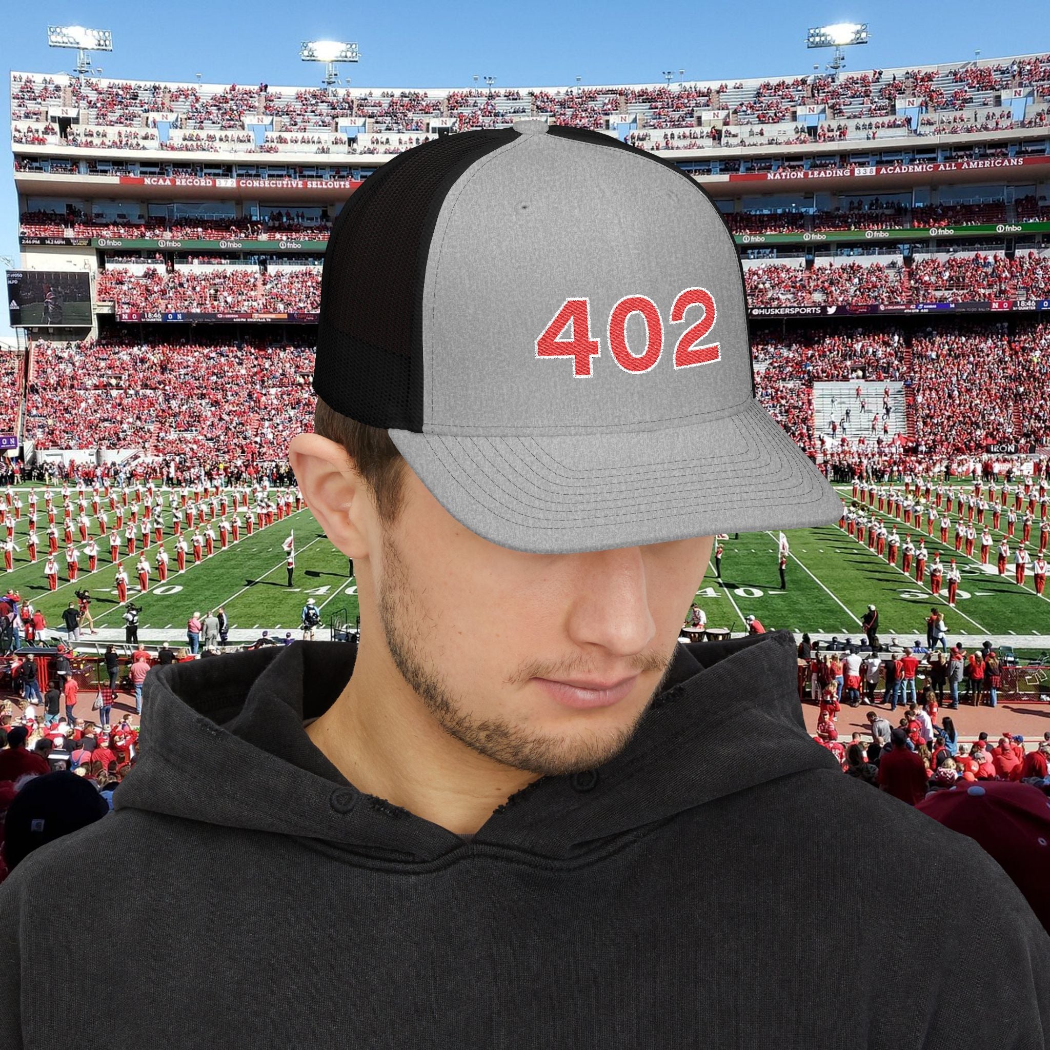 402 Trucker Snapback Cap — Retro Athletic Mesh Baseball Hat