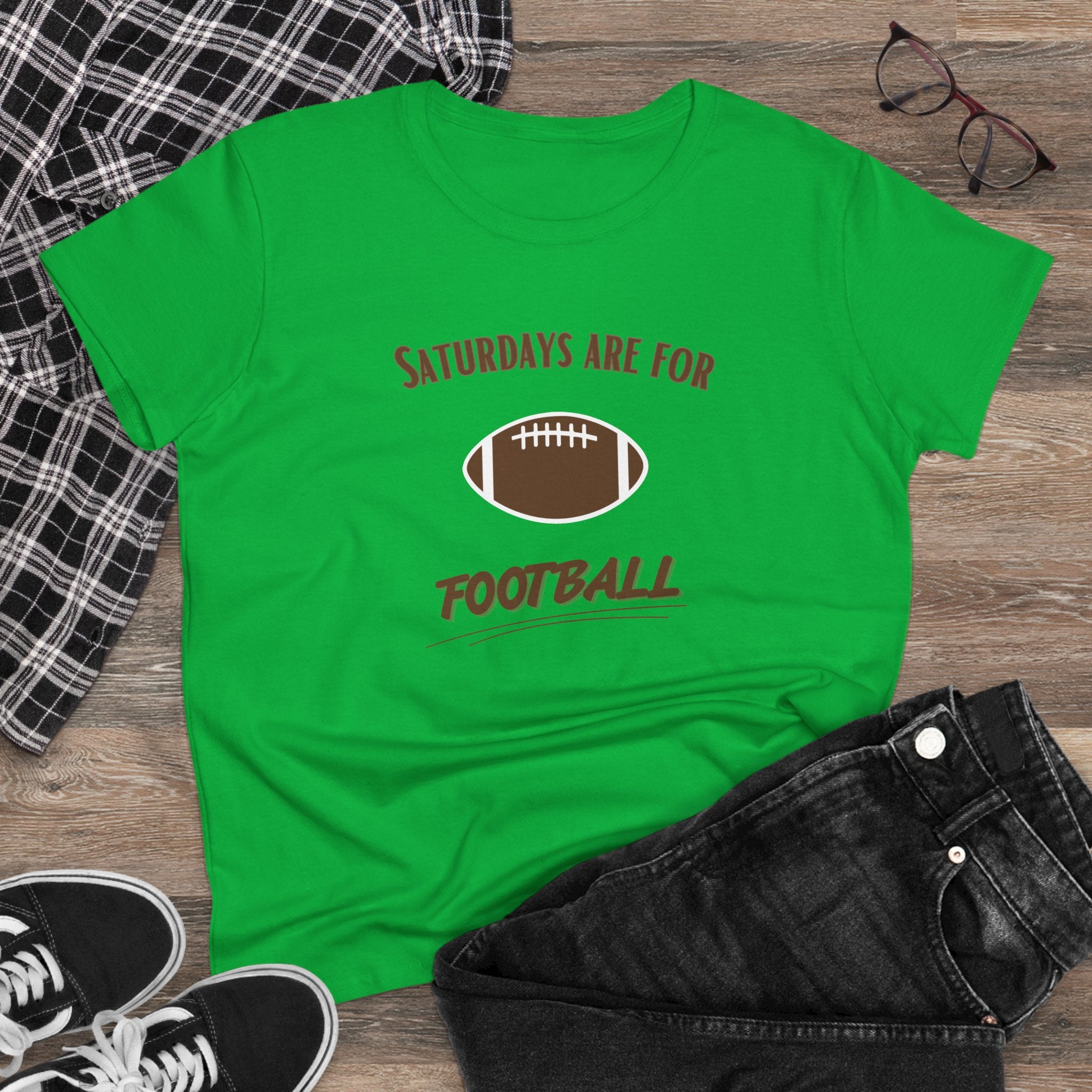 Saturdays Are For Football Tee — Women’s Football Graphic Shirt