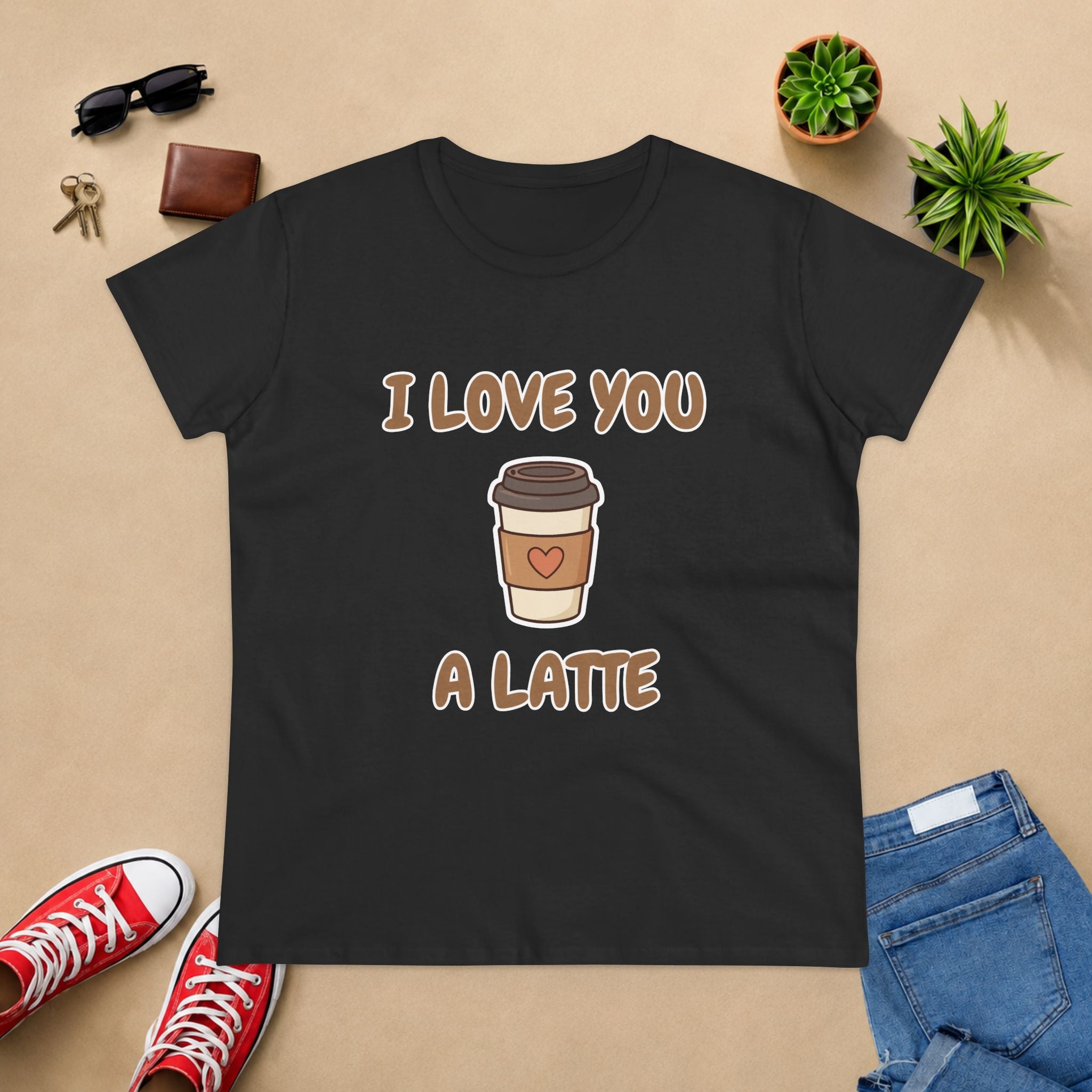 I Love You A Latte Coffee Tee