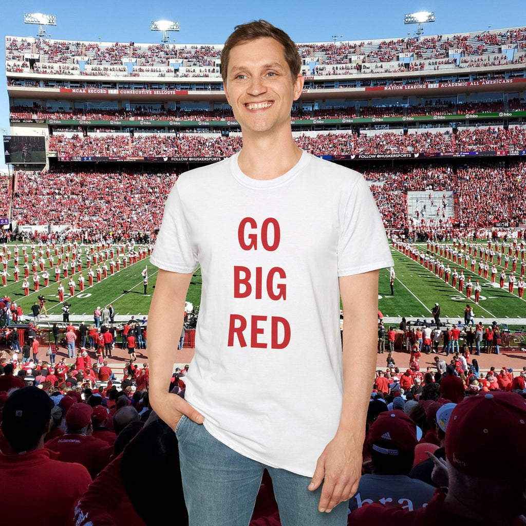 Go Big Red T-Shirt — Bold Typography Fan Tee