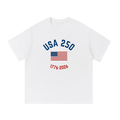 Patriotic Cotton T-Shirt | USA 250th Anniversary Graphic Tee