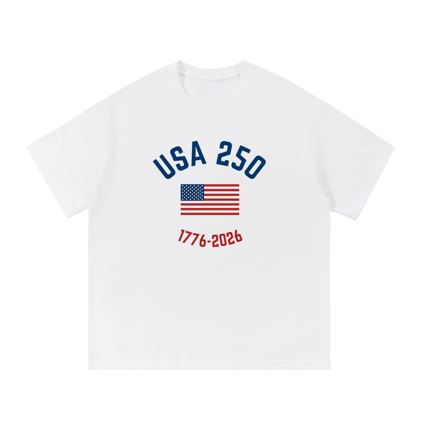 Patriotic Cotton T-Shirt | USA 250th Anniversary Graphic Tee