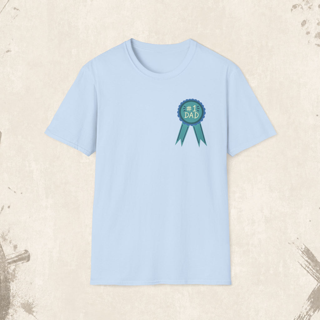 #1 Dad Badge T-Shirt – Celebrate the World's Greatest Dad