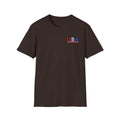 USA Minimalist Flag T-Shirt — Small Chest Logo, Patriotic 4th of July Tee