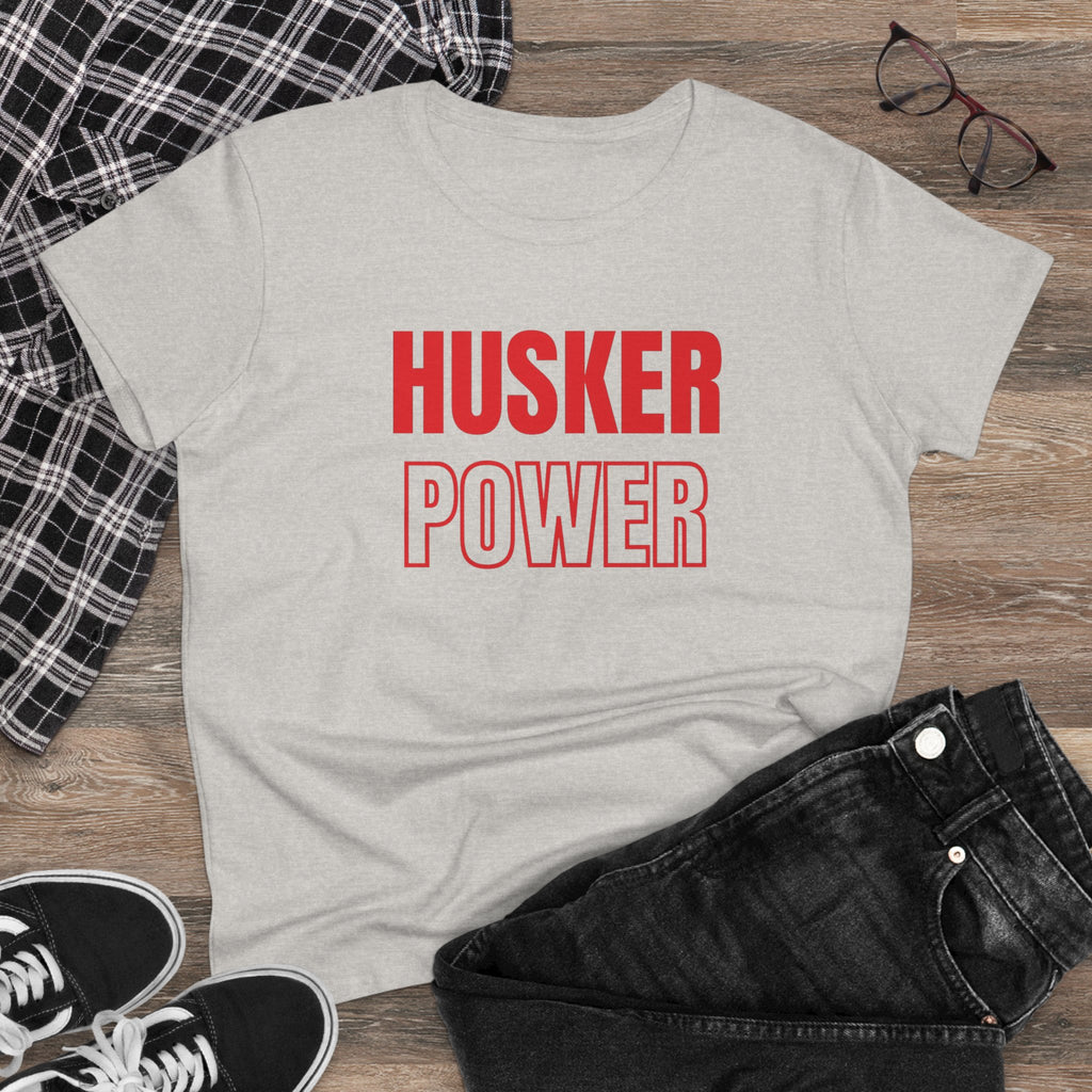 Husker Power Women's T‑Shirt — Bold Red Fan Tee