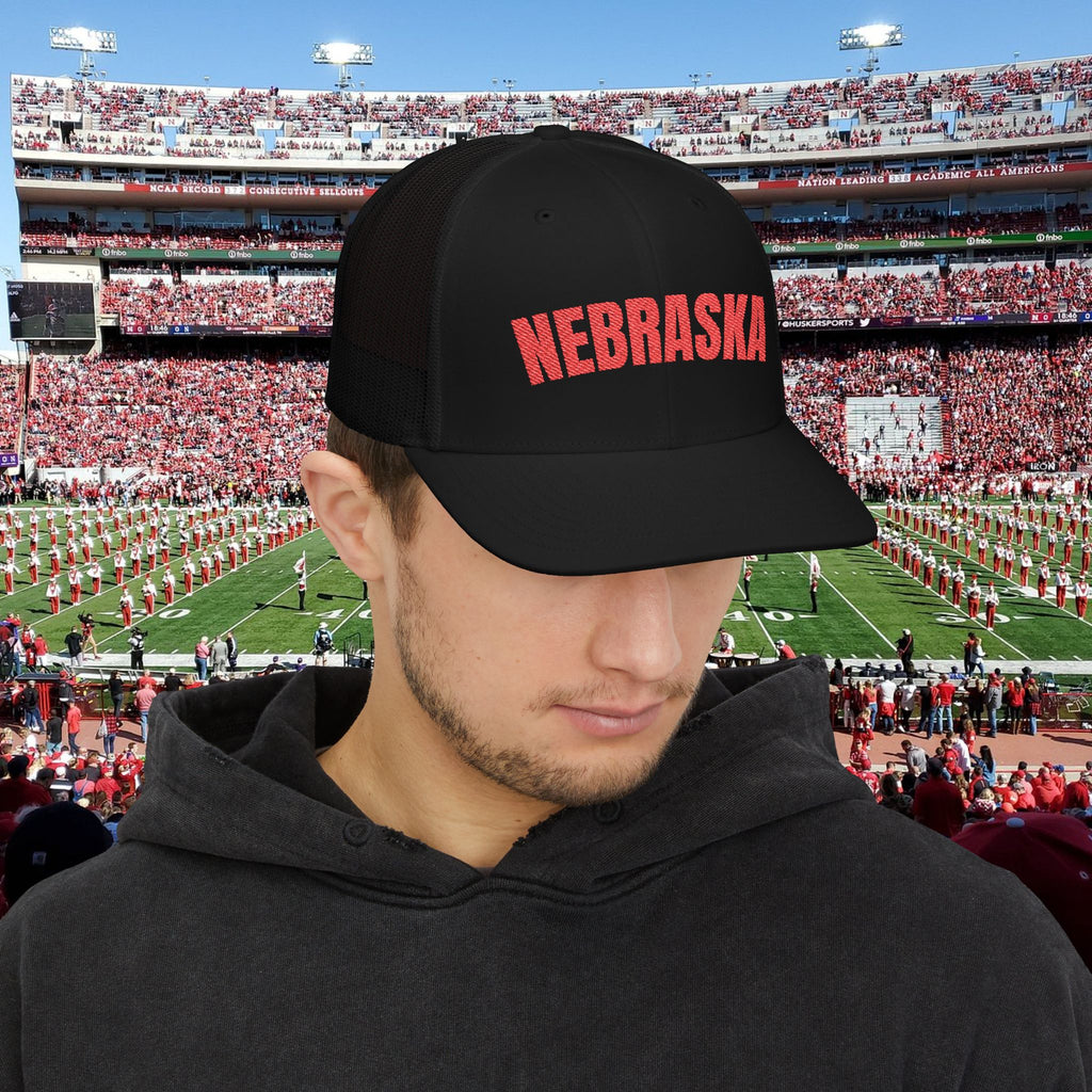 Nebraska Trucker Hat – Vintage Embroidered Snapback Cap