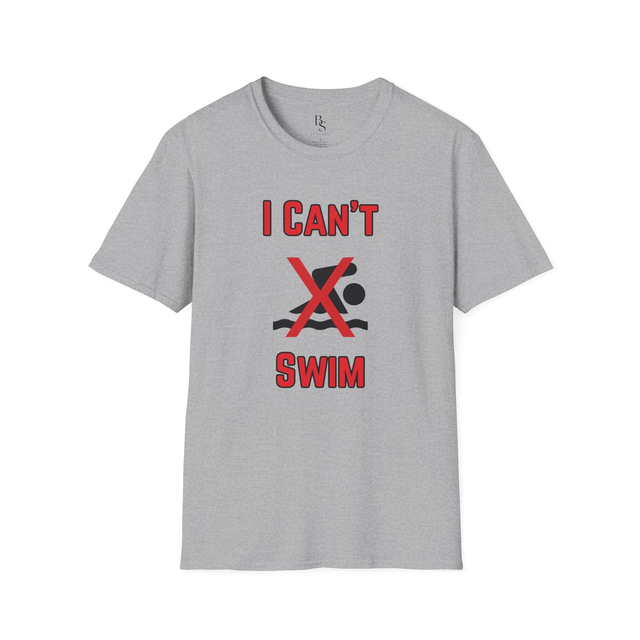 I Can't Swim T-Shirt — Funny Swim Humor Tee