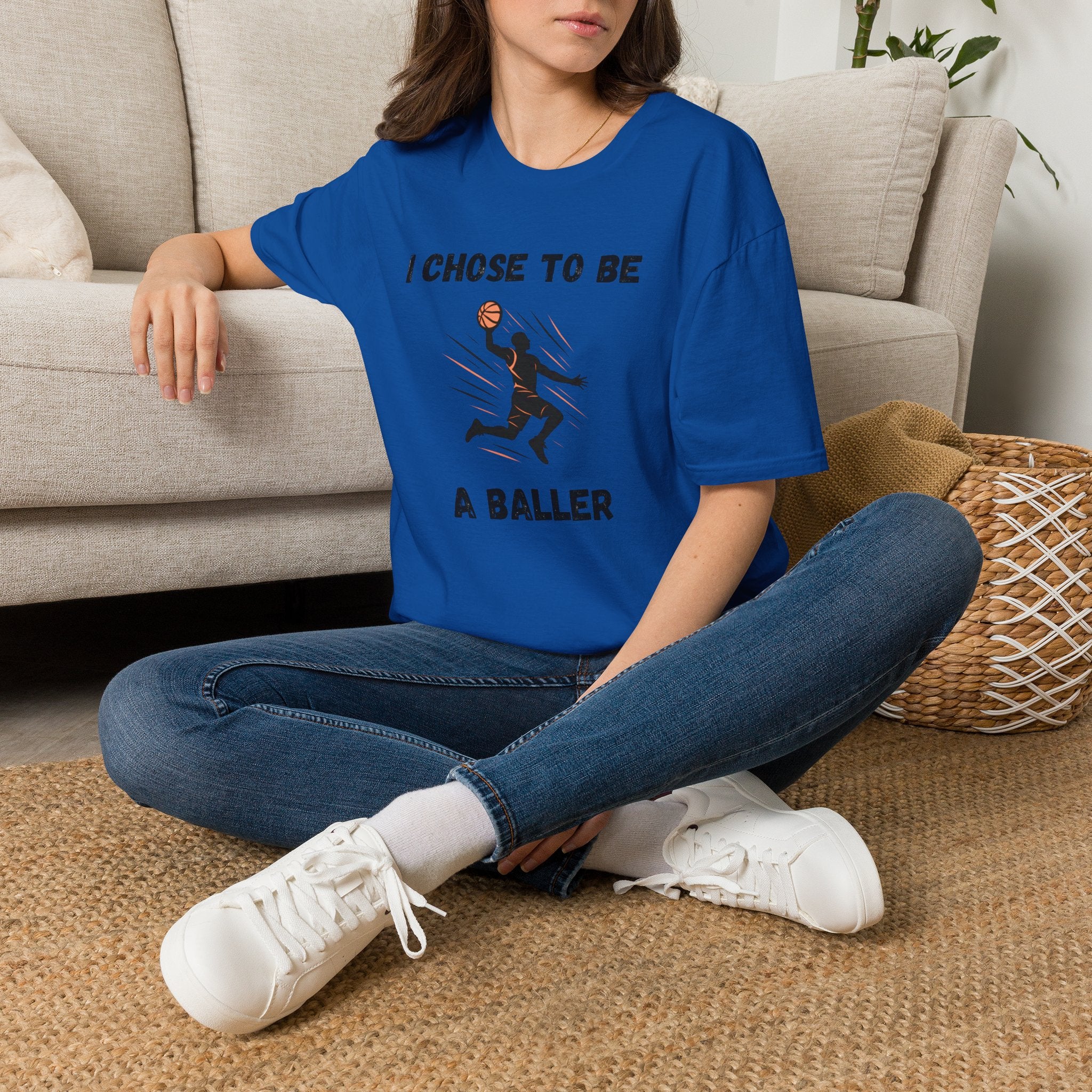 Basketball T-Shirt — "I Chose to Be a Baller" Motivational Tee