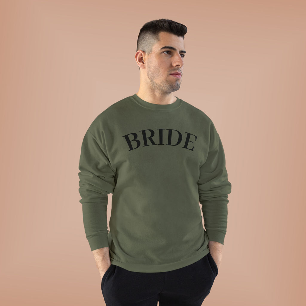 Bride Crewneck Sweatshirt — Minimal Bridal Pullover for Bachelorette & Wedding Prep