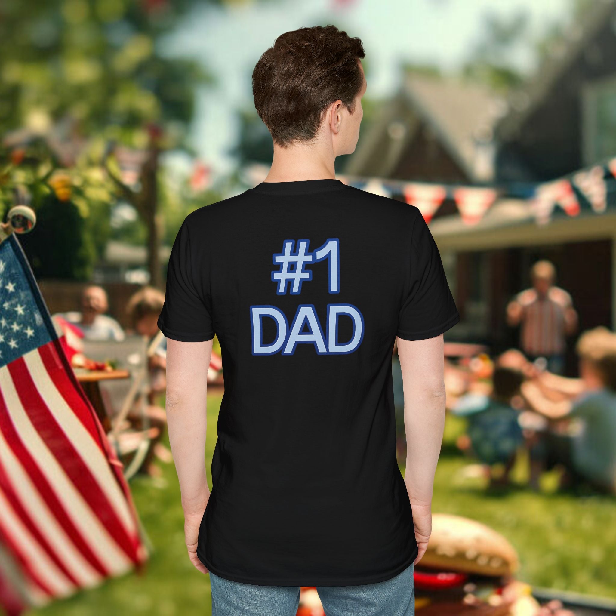 #1 Dad Badge T-Shirt – Celebrate the World's Greatest Dad