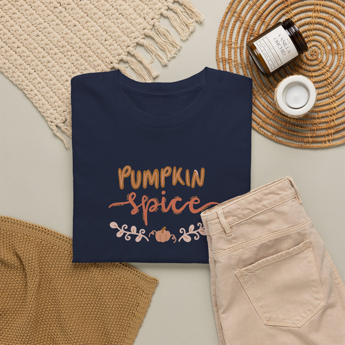 Pumpkin Spice Tee – Autumn Leaves Fall Graphic Shirt