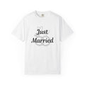 Just Married T‑Shirt — Personalized Last Name Wedding Tee