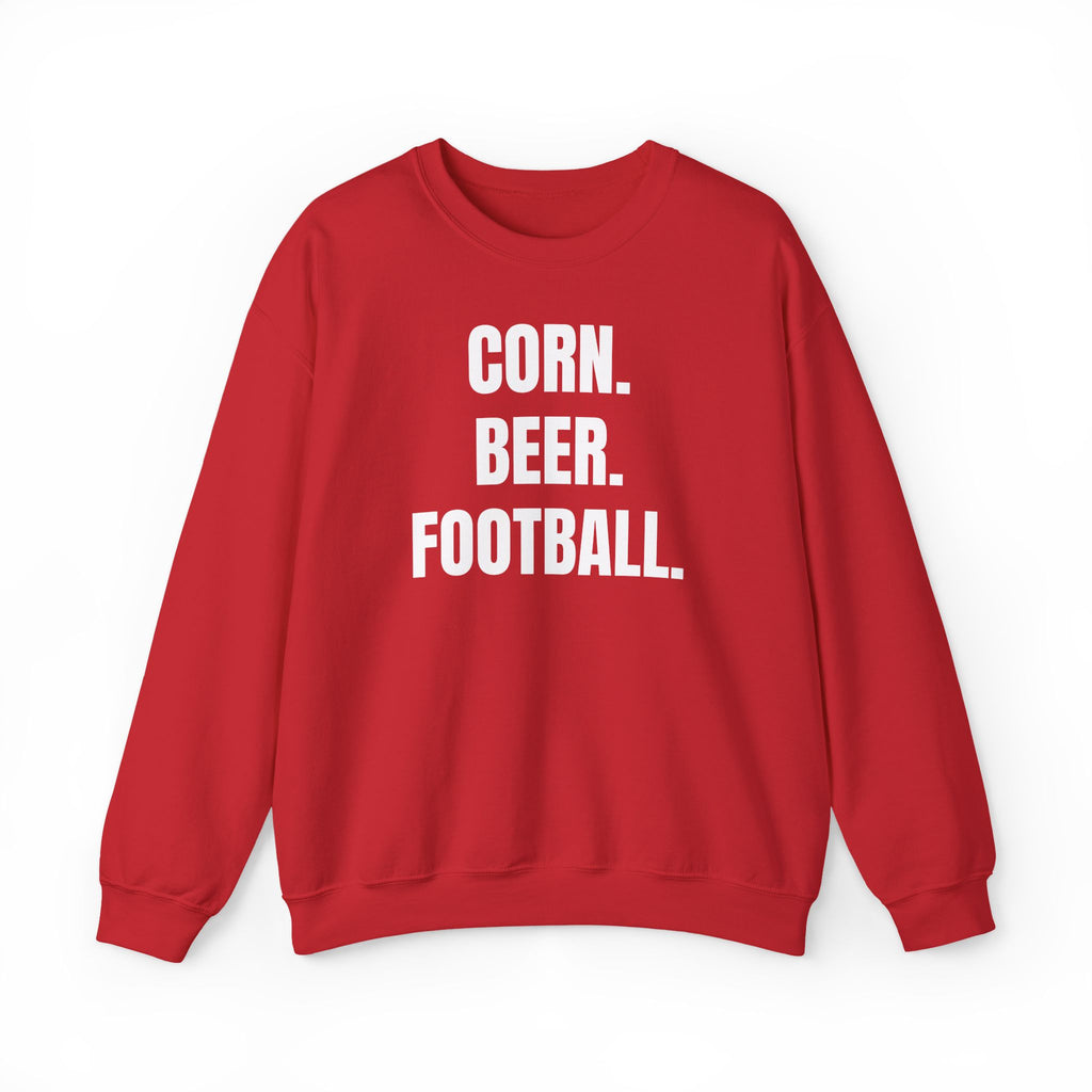 Corn. Beer. Football. Sweatshirt — Casual Game Day Crewneck