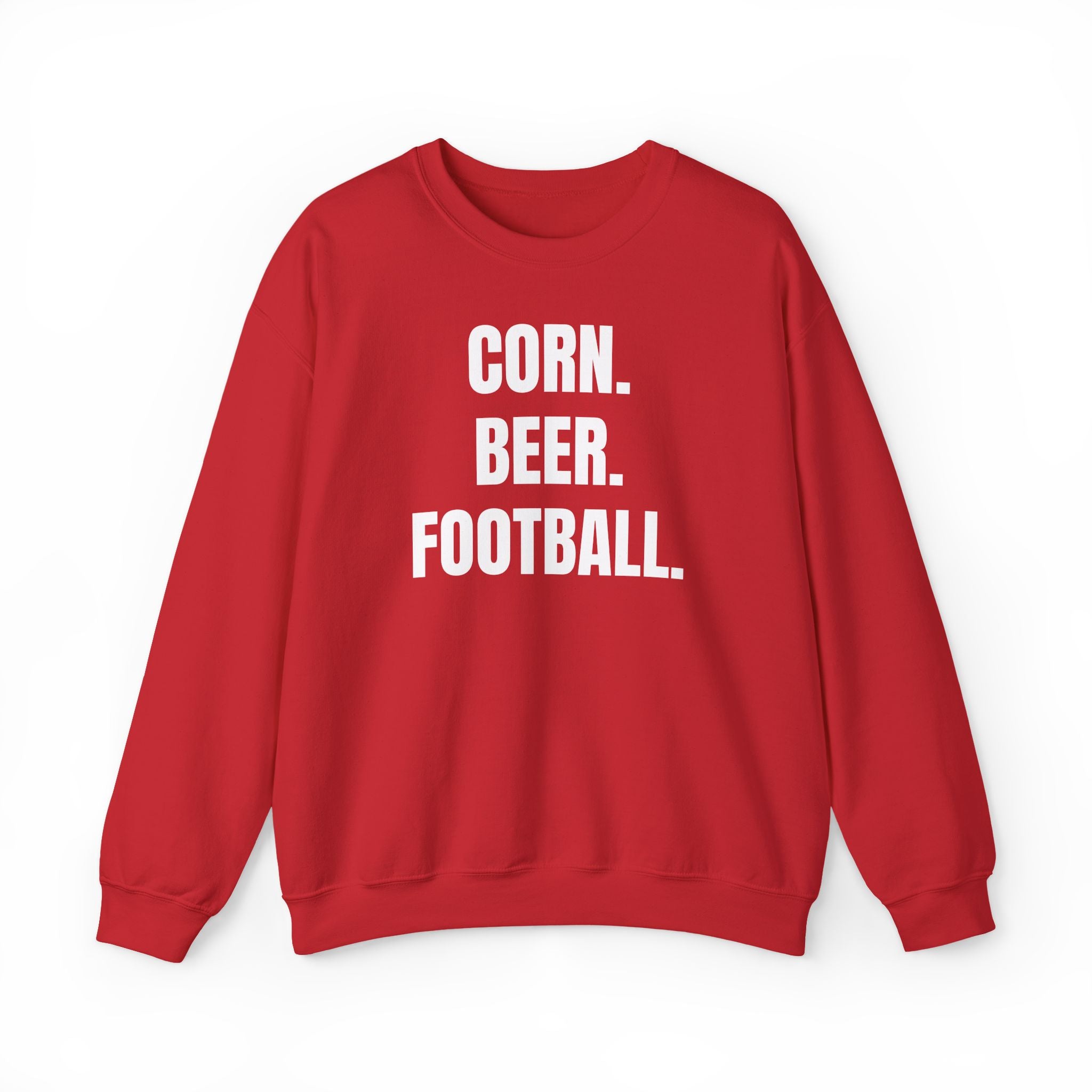 Corn. Beer. Football. Sweatshirt — Casual Game Day Crewneck