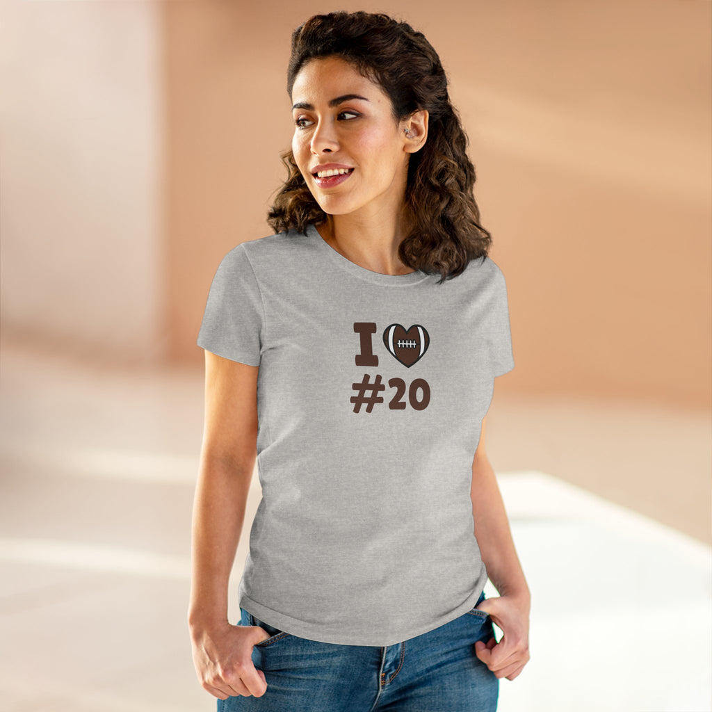 PERSONALIZABLE - I  Heart #-- Women's Tee - Personalized Team Jersey Shirt