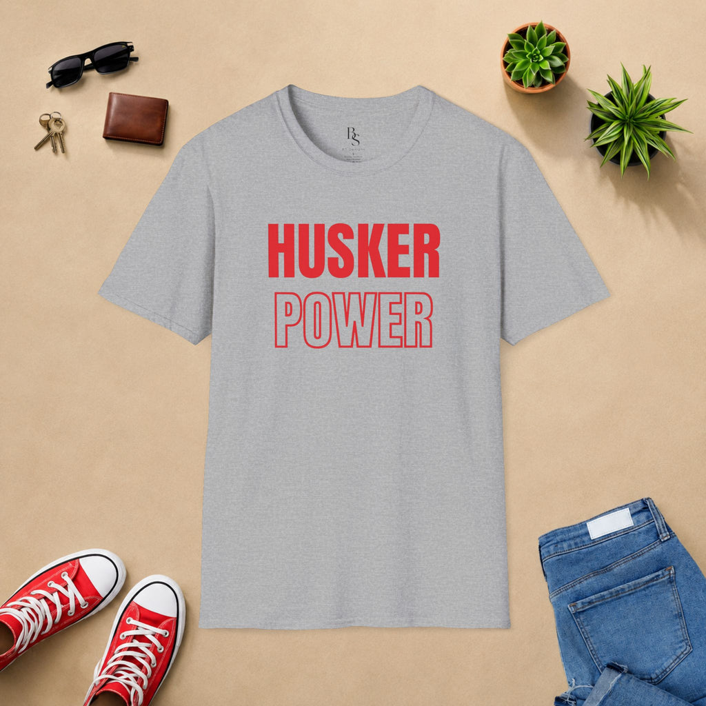 Husker Power T-Shirt — Bold Red College Pride Tee