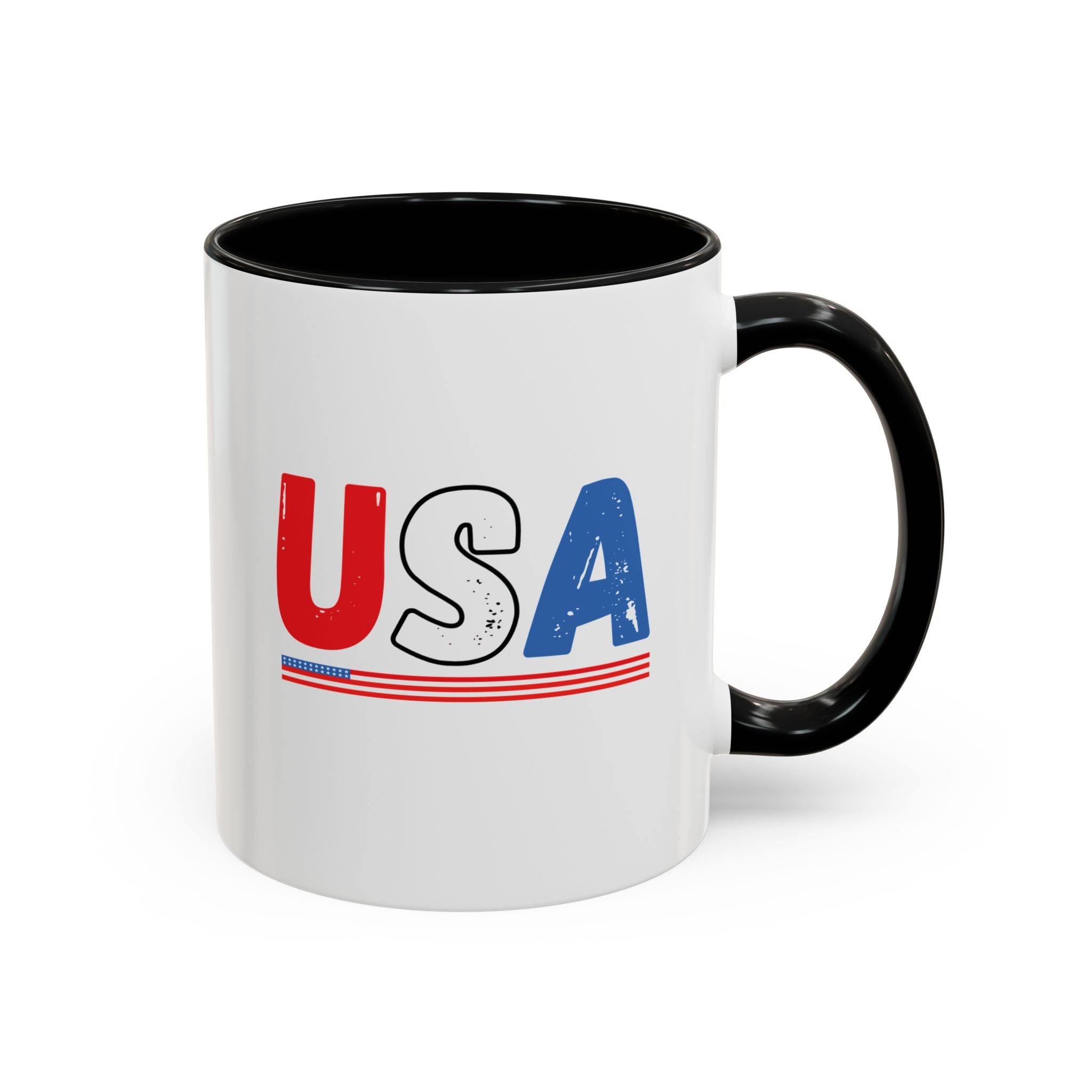 USA Red, White, and Blue Printed Coffee Mug (11, 15oz)