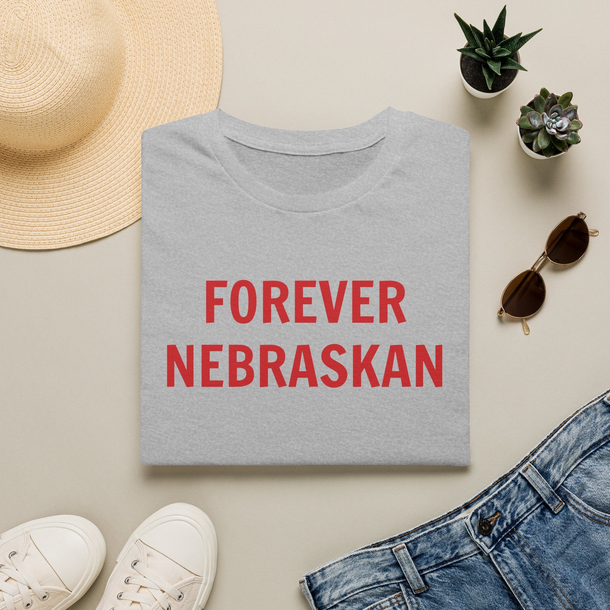 Forever Nebraskan T-Shirt — Retro Red State Pride Tee