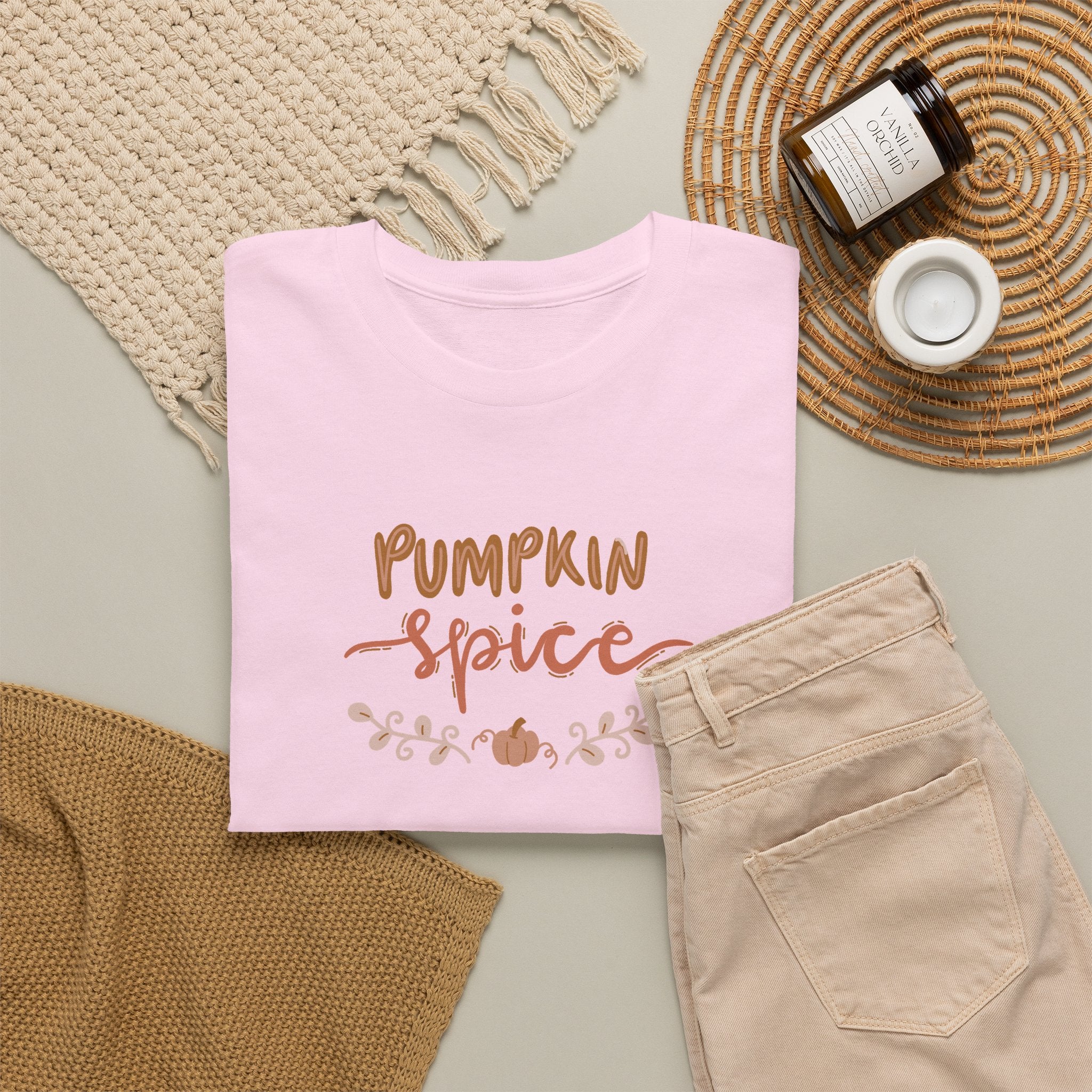 Pumpkin Spice Tee – Autumn Leaves Fall Graphic Shirt