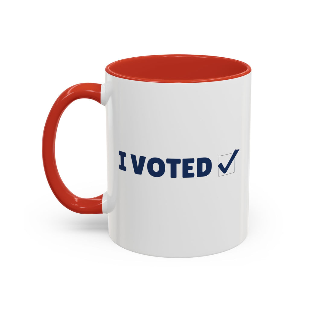 I Voted Navy Blue Design Coffee Mug (11, 15oz)